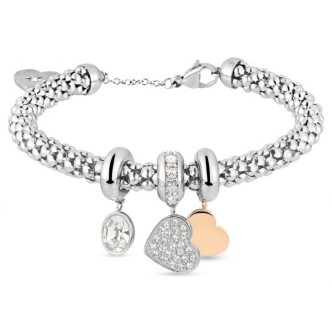 1 - Stroili Lady Chic steel heart bracelet and crystals 1674553