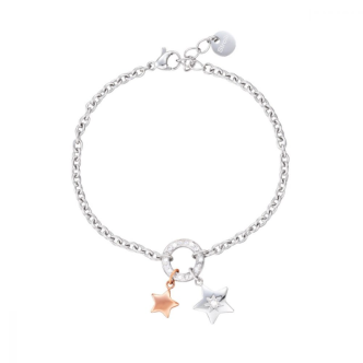 1 - Bracciale donna Stroili Lady Chic acciaio con stelle e cristalli 1680344