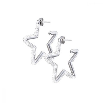 1 - Stud earrings Stroili Lady Phantasya steel star and crystals 1680317