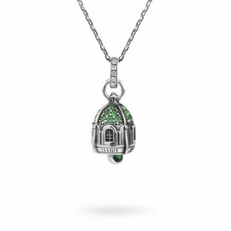 1 - Ellius woman necklace 925 silver Capri bell with zircon R729 / 45 / RV / PV