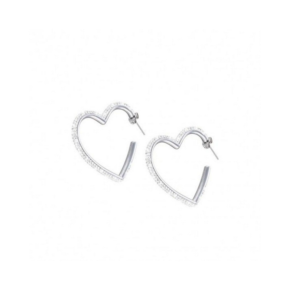 1 - Lobe earrings for women Stroili Lady Phantasya steel heart and crystals 1680319