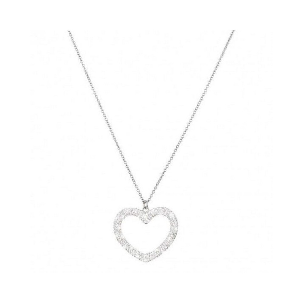 1 - Stroili Crystal Line woman necklace steel heart and crystals 1680309