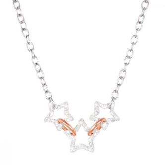 1 - Collana donna Stroili Linea Crystal stelle in acciaio e cristalli 1680311