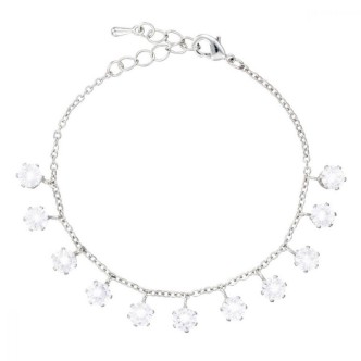 1 - Bracciale donna Stroili Linea Romantic Shine acciaio e cristalli 1680394