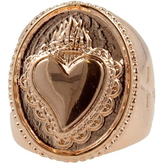 1 - Pietro Ferrante AOR3231 / M unisex bronze ring with rose gold finish