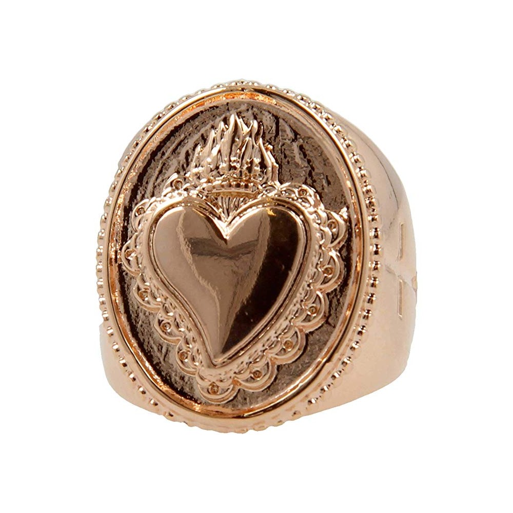 1 - Pietro Ferrante AOR3231 / M unisex bronze ring with rose gold finish