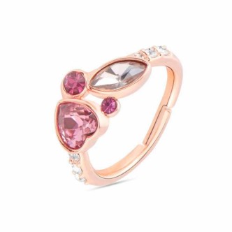 1 - Anello donna Stroili Violet cristalli rosa 1674348