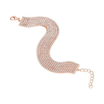 1 - Bracciale tennis donna Stroili Romantic Shine multifilo rosato cristalli 1668679