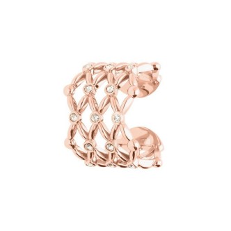 1 - Stroili Vivian women's band ring in rosé brass with crystals 1673237