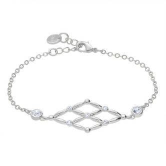 1 - Stroili Vivian woman bracelet with rhombus brass and crystals 1673240