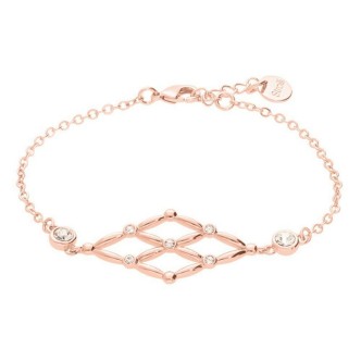 1 - Bracciale donna Stroili Vivian rombo ottone rosato e cristalli 1673241