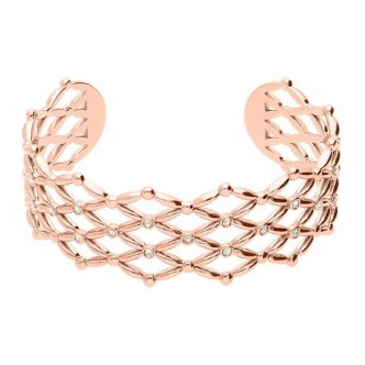 1 - Bracciale rigido donna Stroili Vivian ottone rosato e cristalli 1673242