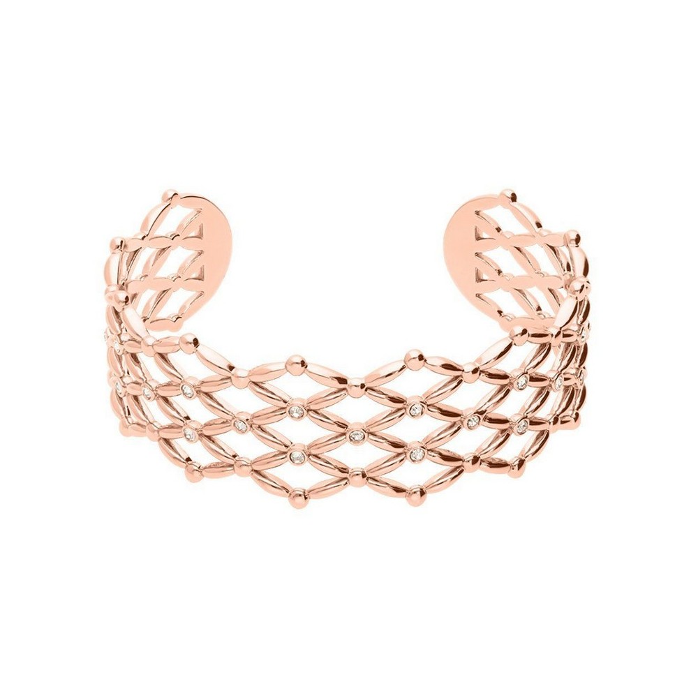 1 - Bracciale rigido donna Stroili Vivian ottone rosato e cristalli 1673242