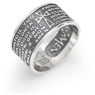 1 - Amen man ring Our Father Silver 925 PNLAB925-28