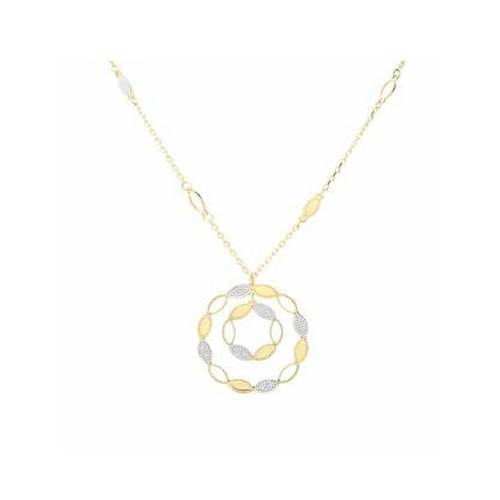 1 - Stroili Green Tea woman necklace with golden brass circles1673300