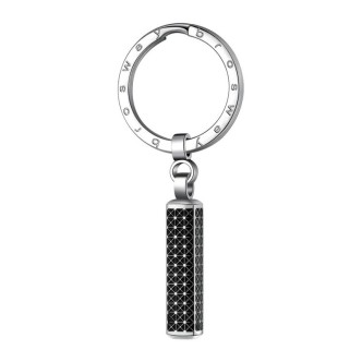 1 - Brosway Bullet BUL54 steel and black enamel men's keychain