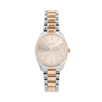 1 - Orologio Stroili donna solo tempo Lancy rosato 1674227 acciaio con cristalli