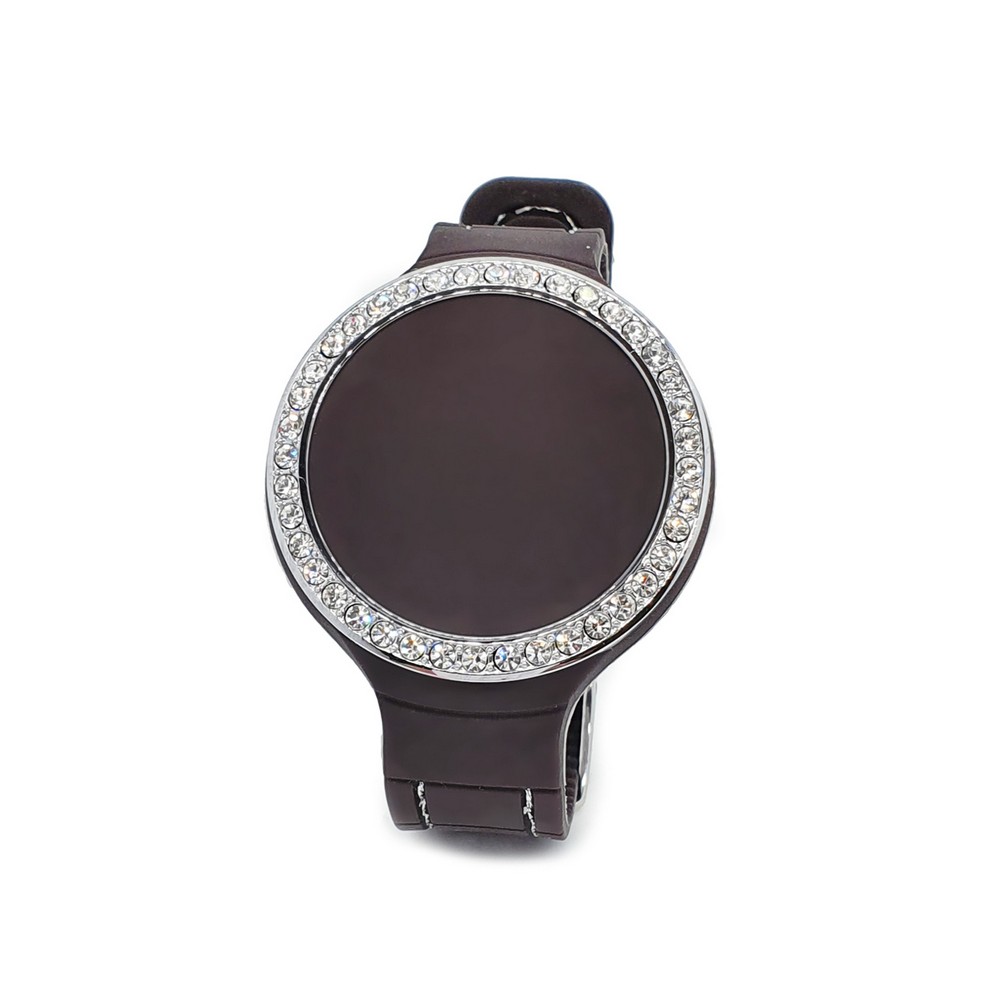 1 - Orologio donna Zitto Diva marrone Coffe Chic silicone con strass