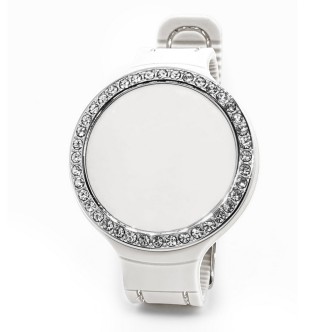 1 - Orologio donna Zitto Diva bianco Charming White silicone con strass