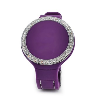 1 - Zitto Diva purple Formal Violet silicone woman watch with rhinestones