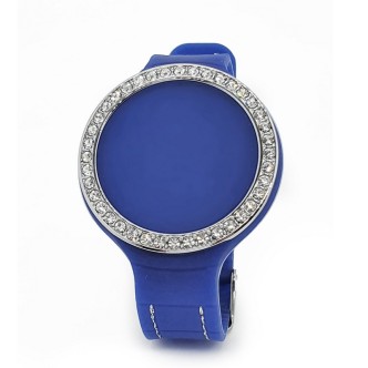 1 - Orologio donna Zitto Diva blu Wisteria silicone con strass