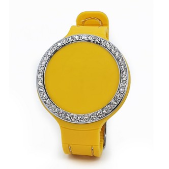 1 - Orologio donna Zitto Diva giallo Lady Yellow silicone con strass