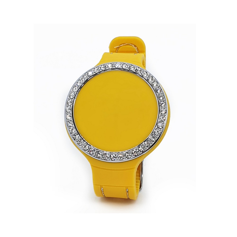 1 - Orologio donna Zitto Diva giallo Lady Yellow silicone con strass