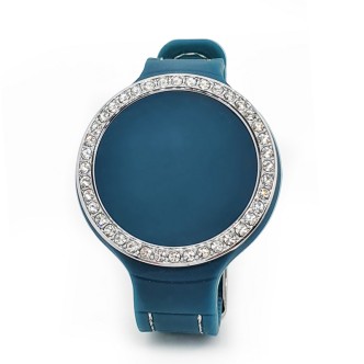 1 - Orologio donna Zitto Diva verde petrolio Optanium Blue silicone con strass