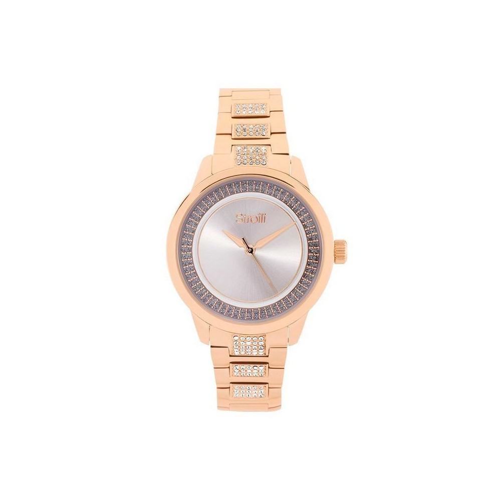 1 - Stroili London woman time only watch rosé with crystals 1671060