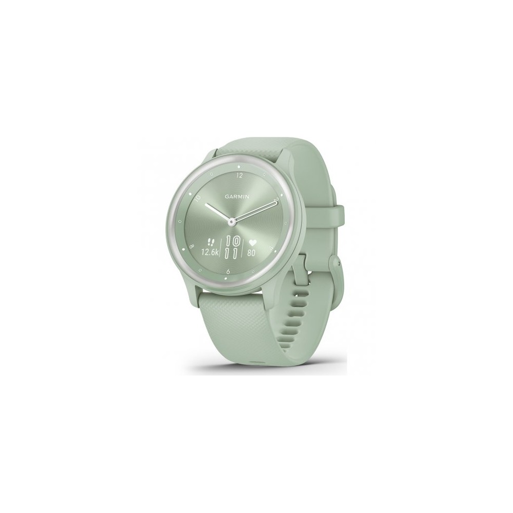 1 - Garmin Vivomove Sport Mint unisex watch 010-02566-03 silicone case and strap