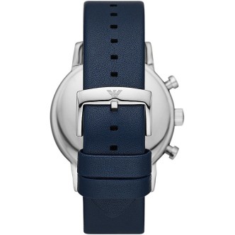 1 - Orologio Cronografo uomo Emporio Armani blu AR11451 acciaio cinturino pelle