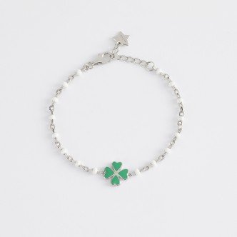 1 - Four-leaf clover girl bracelet Mabina Silver 925 533486