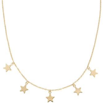 1 - Amen Woman Necklace 9Kt Yellow Gold AU9CLMSTG