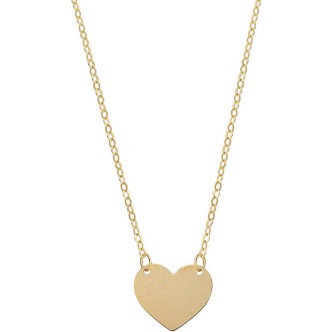 1 - Amen woman necklace 9Kt Yellow Gold heart AU9CLCUG3