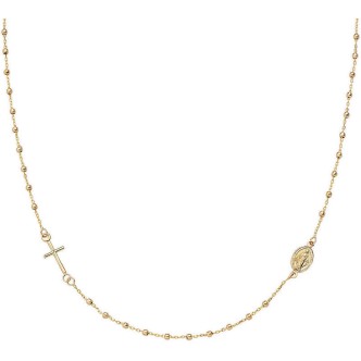 1 - Collana donna Amen Oro Giallo 9Kt croce e Madonna  AU9CRO18G3