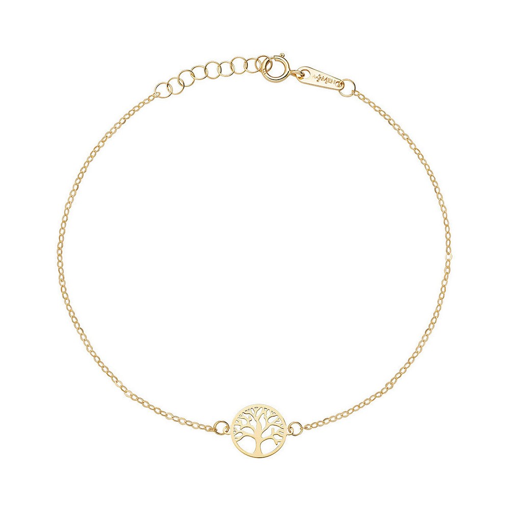 1 - Amen Tree of Life Woman Bracelet 9Kt Yellow Gold AU9BRALG3