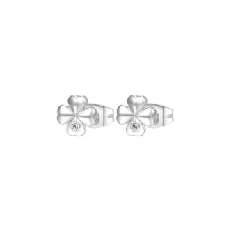 1 - Brosway Chakra BHE042 steel four-leaf clover woman earrings