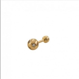 1 - Monorecchino Piercing Rue des Mille donna PRZ-012 AU Argento 925 con stelle e zirconi