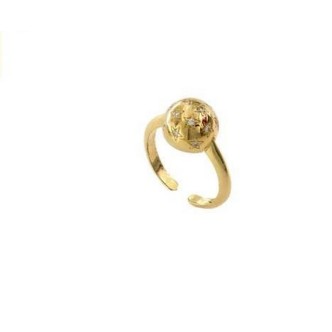 1 - Anello donna Rue des Mille Starball semisfera Argento 925 con stelle Elettroformato ANZ-012 M1 AU