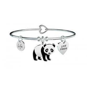 1 - Bracciale Kidult 731294 ciondolo con Panda in acciaio 316L collezione Animal Planet