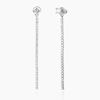 1 - Mabina 563194 silver and zircon women's drop earrings