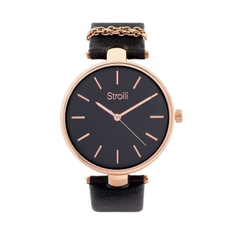 1 - Stroili woman watch only time Pigalle black 1661156 leather strap