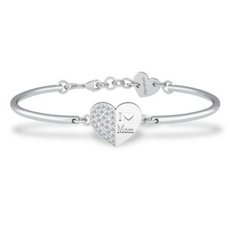 1 - Bracciale Brosway BHK168 acciaio con cuore e cristalli collezione Chakra festa della mamma