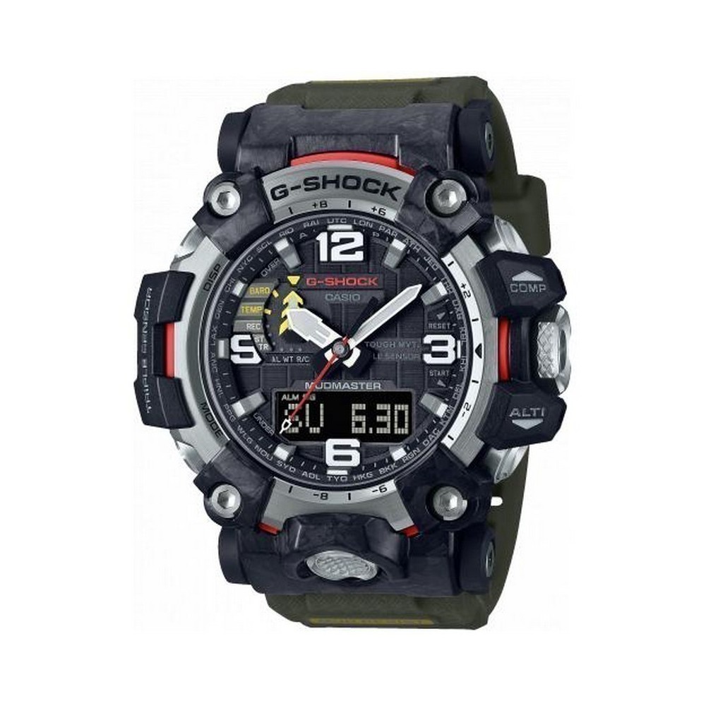 1 - Casio G-Shock Master of G black men's watch GWG-2000-1A3ER green strap