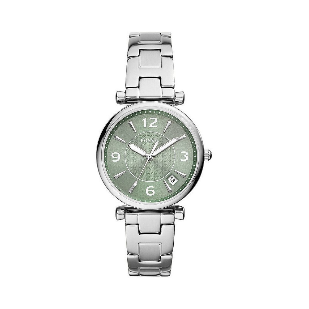 1 - Orologio solo tempo donna Fossil Carlie verde braccialato ES5157