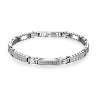 1 - Semi-rigid steel bracelet for men Brosway Backliner BBC15