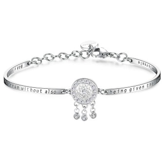 1 - Brosway BHK160 steel bracelet with steel dream catcher and Swarovski crystals