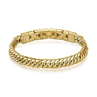 1 - Brosway Naxos BNX12 golden steel chain man bracelet