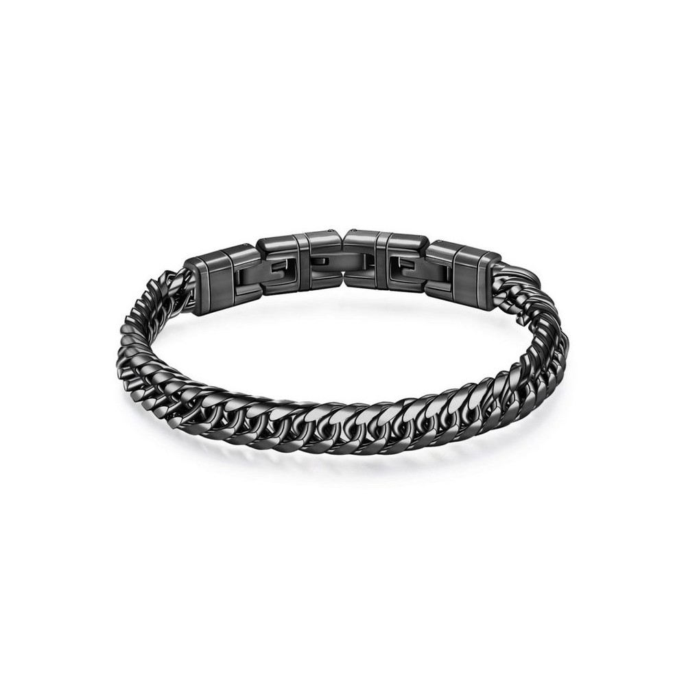 1 - Brosway Naxos BNX13 black steel chain bracelet for men