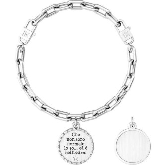 1 - Bracciale Kidult donna "Che non sono normale" Philosophy 732014 acciaio 316L